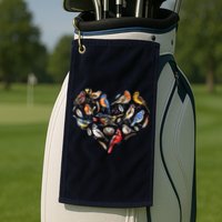Forest Bird Heart Watching Cardinal Goldfinch Wren Chickadee Golf Towel