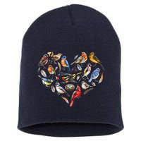 Forest Bird Heart Watching Cardinal Goldfinch Wren Chickadee Short Acrylic Beanie