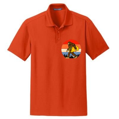 Funny Bigfoot Holding A Taco Gift Funny Taco Gift Dry Zone Grid Polo