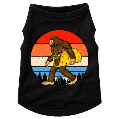 Funny Bigfoot Holding A Taco Gift Funny Taco Gift Doggie Tank