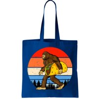 Funny Bigfoot Holding A Taco Gift Funny Taco Gift Tote Bag