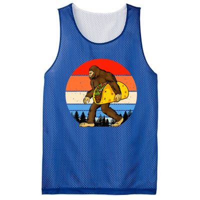 Funny Bigfoot Holding A Taco Gift Funny Taco Gift Mesh Reversible Basketball Jersey Tank