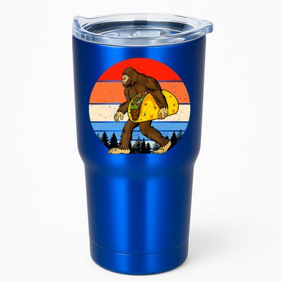 Funny Bigfoot Holding A Taco Gift Funny Taco Gift Tumbler