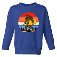 Funny Bigfoot Holding A Taco Gift Funny Taco Gift Toddler Sweatshirt