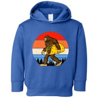 Funny Bigfoot Holding A Taco Gift Funny Taco Gift Toddler Hoodie