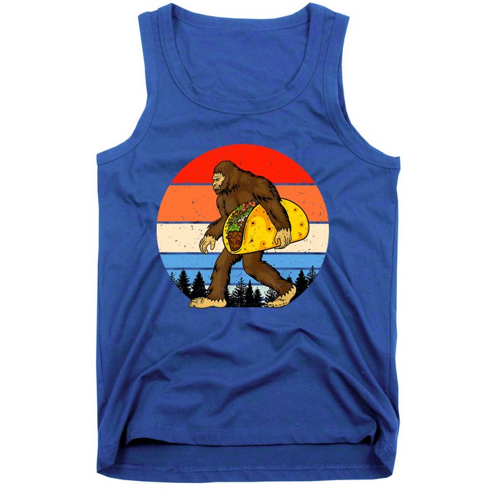 Funny Bigfoot Holding A Taco Gift Funny Taco Gift Tank Top