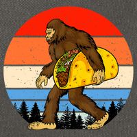 Funny Bigfoot Holding A Taco Gift Funny Taco Gift Cotton Canvas Backpack