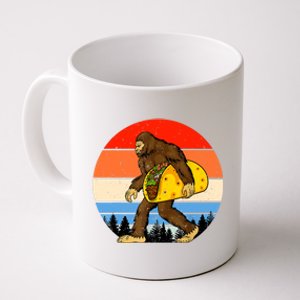 Funny Bigfoot Holding A Taco Gift Funny Taco Gift Coffee Mug