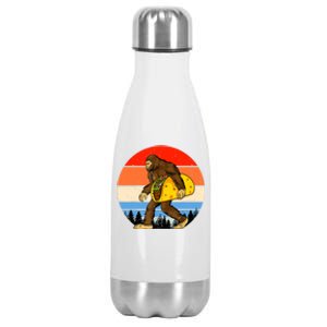 Funny Bigfoot Holding A Taco Gift Funny Taco Gift Stainless Steel Insulated Water Bottle