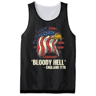 Funny Bloody Hell England July 4th 1776 Mesh Reversible Basketball Jersey Tank