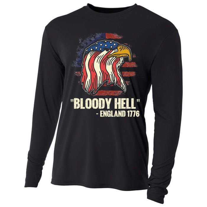 Funny Bloody Hell England July 4th 1776 Cooling Performance Long Sleeve Crew