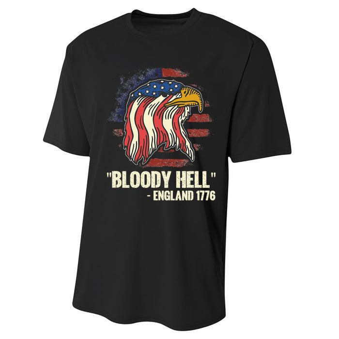 Funny Bloody Hell England July 4th 1776 Performance Sprint T-Shirt