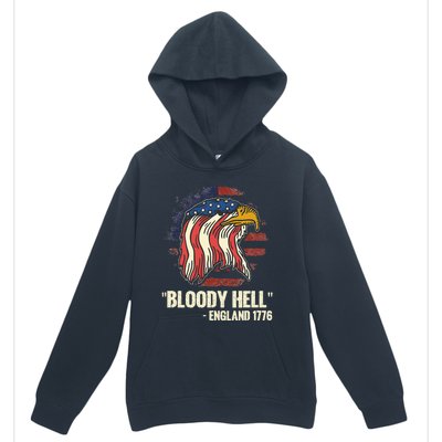 Funny Bloody Hell England July 4th 1776 Urban Pullover Hoodie