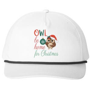 Funny Be Home For Christmas Owl Meme Holiday Xmas Festive Snapback Five-Panel Rope Hat