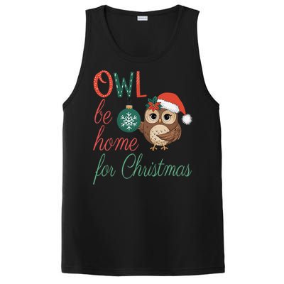 Funny Be Home For Christmas Owl Meme Holiday Xmas Festive PosiCharge Competitor Tank