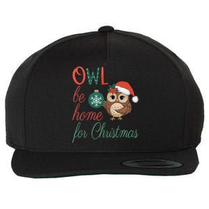 Funny Be Home For Christmas Owl Meme Holiday Xmas Festive Wool Snapback Cap