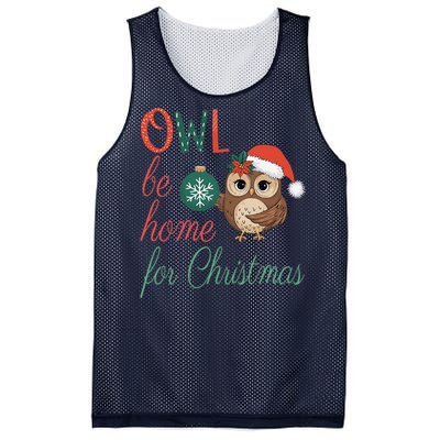 Funny Be Home For Christmas Owl Meme Holiday Xmas Festive Mesh Reversible Basketball Jersey Tank