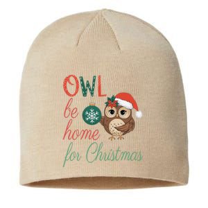 Funny Be Home For Christmas Owl Meme Holiday Xmas Festive Sustainable Beanie