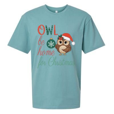 Funny Be Home For Christmas Owl Meme Holiday Xmas Festive Sueded Cloud Jersey T-Shirt