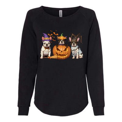 French Bulldog Halloween Witch Mummy Pumpkin Funny Dog Lover Meaningful Gift Womens California Wash Sweatshirt