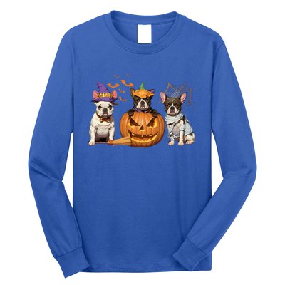 French Bulldog Halloween Witch Mummy Pumpkin Funny Dog Lover Meaningful Gift Long Sleeve Shirt