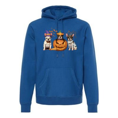 French Bulldog Halloween Witch Mummy Pumpkin Funny Dog Lover Meaningful Gift Premium Hoodie