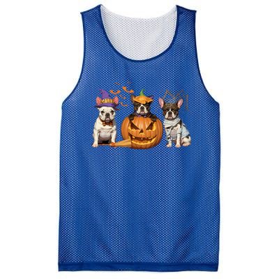 French Bulldog Halloween Witch Mummy Pumpkin Funny Dog Lover Meaningful Gift Mesh Reversible Basketball Jersey Tank