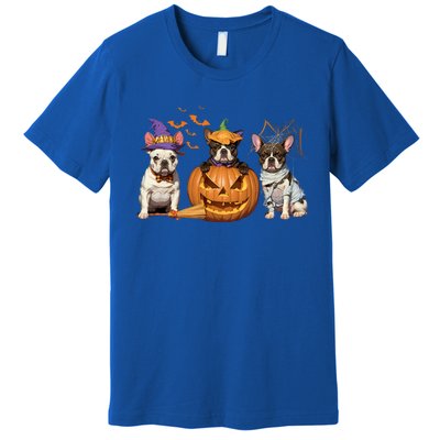 French Bulldog Halloween Witch Mummy Pumpkin Funny Dog Lover Meaningful Gift Premium T-Shirt