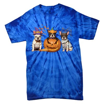 French Bulldog Halloween Witch Mummy Pumpkin Funny Dog Lover Meaningful Gift Tie-Dye T-Shirt