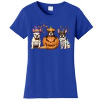 French Bulldog Halloween Witch Mummy Pumpkin Funny Dog Lover Meaningful Gift Women's T-Shirt