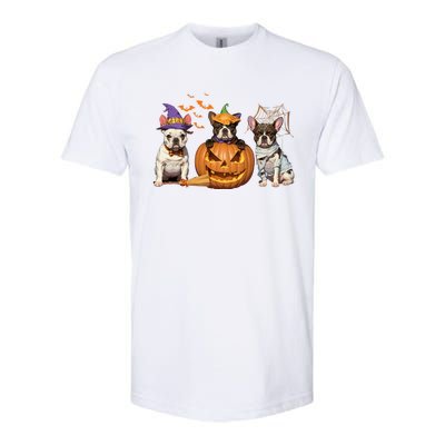 French Bulldog Halloween Witch Mummy Pumpkin Funny Dog Lover Meaningful Gift Softstyle CVC T-Shirt