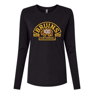 Funny Bruins Hockey Team 100th Season Hockey 2024 Gift Womens Cotton Relaxed Long Sleeve T-Shirt