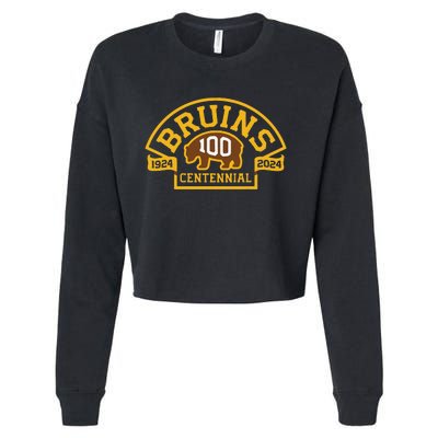 Funny Bruins Hockey Team 100th Season Hockey 2024 Gift Cropped Pullover Crew