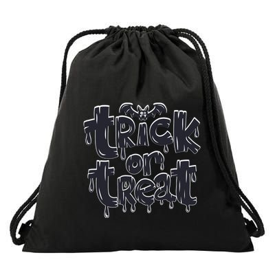 Funny Bat Halloween Trick Or Treat Drawstring Bag