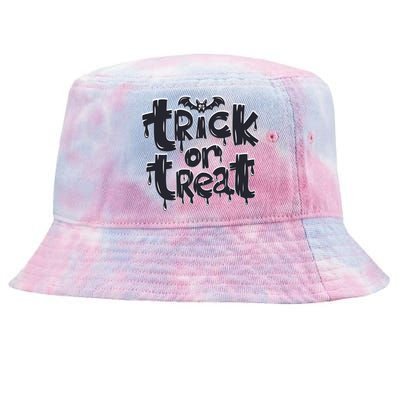 Funny Bat Halloween Trick Or Treat Tie-Dyed Bucket Hat