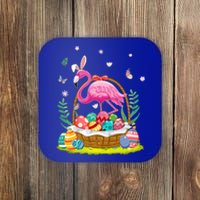 Flamingo Bunny Hat Rabbit Easter Eggs Meaningful Gift Coaster