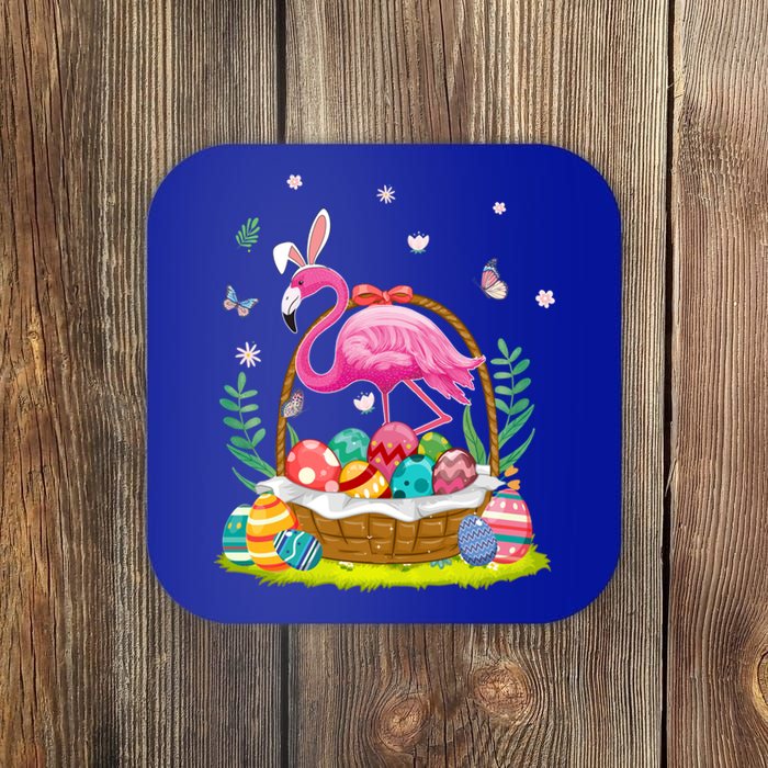 Flamingo Bunny Hat Rabbit Easter Eggs Meaningful Gift Coaster