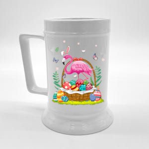 Flamingo Bunny Hat Rabbit Easter Eggs Meaningful Gift Beer Stein