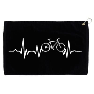 Funny Bicycle Heartbeat Cycling Cyclist Grommeted Golf Towel