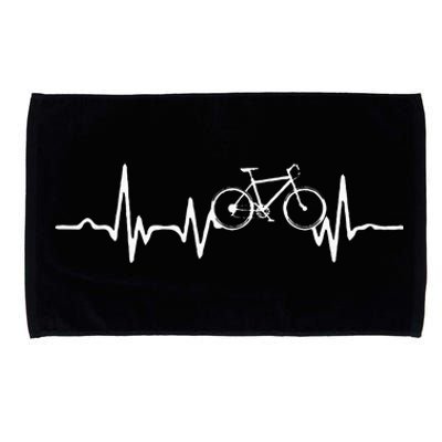 Funny Bicycle Heartbeat Cycling Cyclist Microfiber Hand Towel