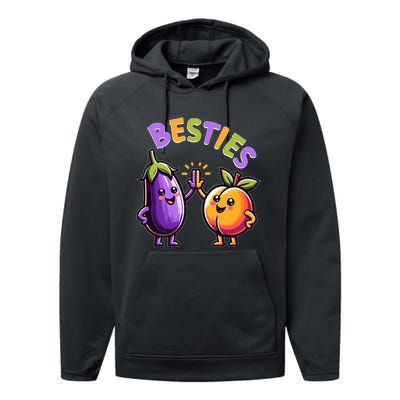 Funny Besties Hilarious Naughty Adult Humor Joke Saying Gag Performance Fleece Hoodie