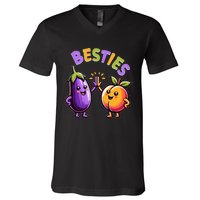 Funny Besties Hilarious Naughty Adult Humor Joke Saying Gag V-Neck T-Shirt