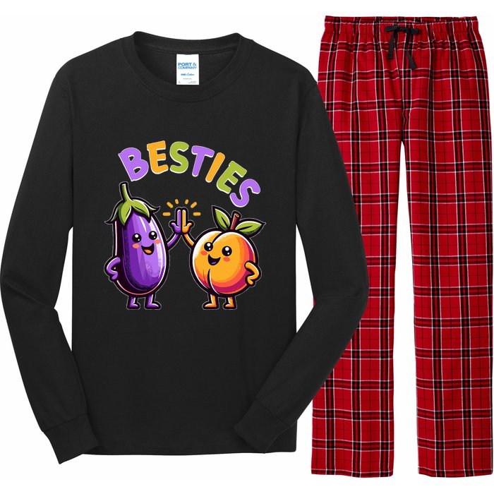 Funny Besties Hilarious Naughty Adult Humor Joke Saying Gag Long Sleeve Pajama Set