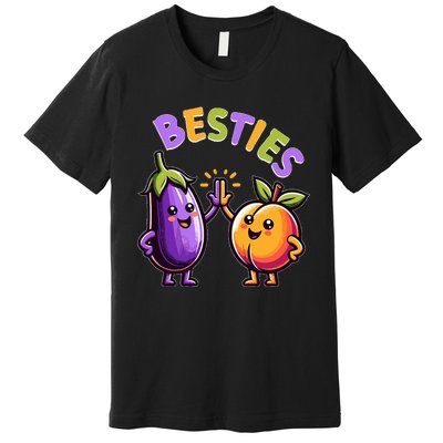 Funny Besties Hilarious Naughty Adult Humor Joke Saying Gag Premium T-Shirt