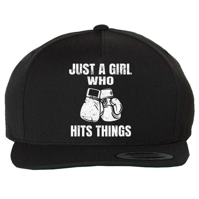 Female Boxing Humor Wool Snapback Cap