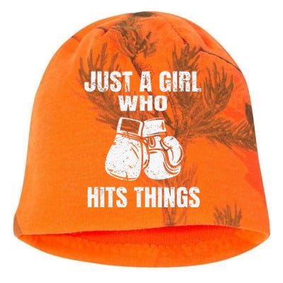 Female Boxing Humor Kati - Camo Knit Beanie