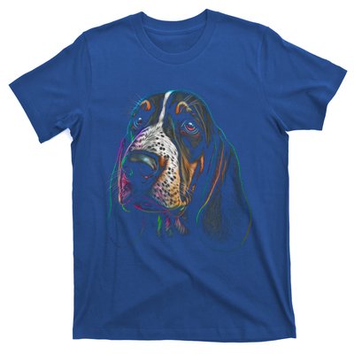 Funny Basset Hound Dog Lover Colorful Dog Mom Dad Gift T-Shirt