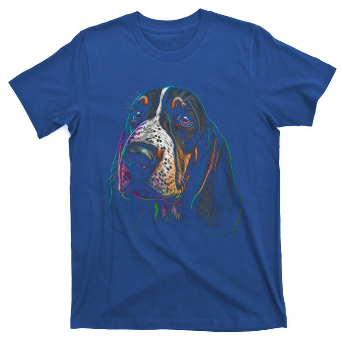 Funny Basset Hound Dog Lover Colorful Dog Mom Dad Gift T-Shirt