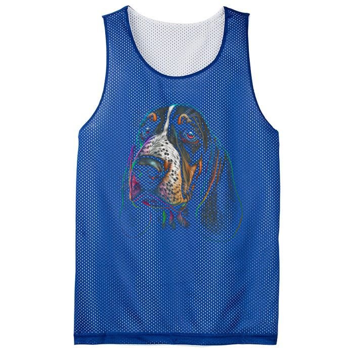 Funny Basset Hound Dog Lover Colorful Dog Mom Dad Gift Mesh Reversible Basketball Jersey Tank