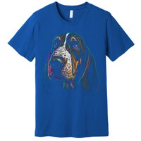 Funny Basset Hound Dog Lover Colorful Dog Mom Dad Gift Premium T-Shirt